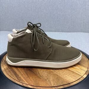 OluKai Chukka Boots Papaku Men's 10 Green Canvas Shoes NWT Olive